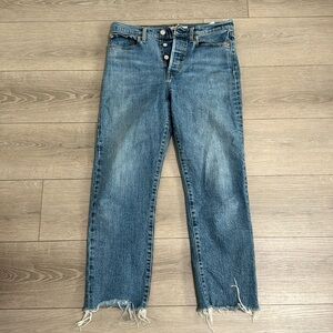 Levi's Blue Straight-Leg Button-Fly Jeans